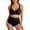 S10-Black, variant on Swimwear For Womens Bow Bikini Top And Split Bottom For Beach Elegant Two Piece Split Beachwear M White