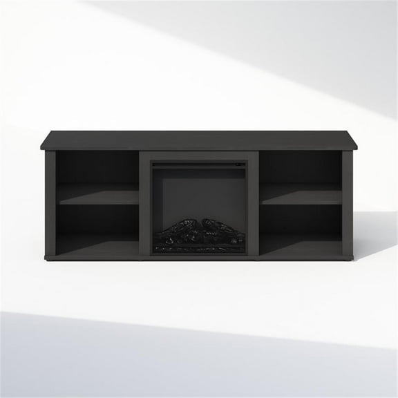 Pemberly Row No Heat Decorative Electric Fireplace TV Stand in Americano