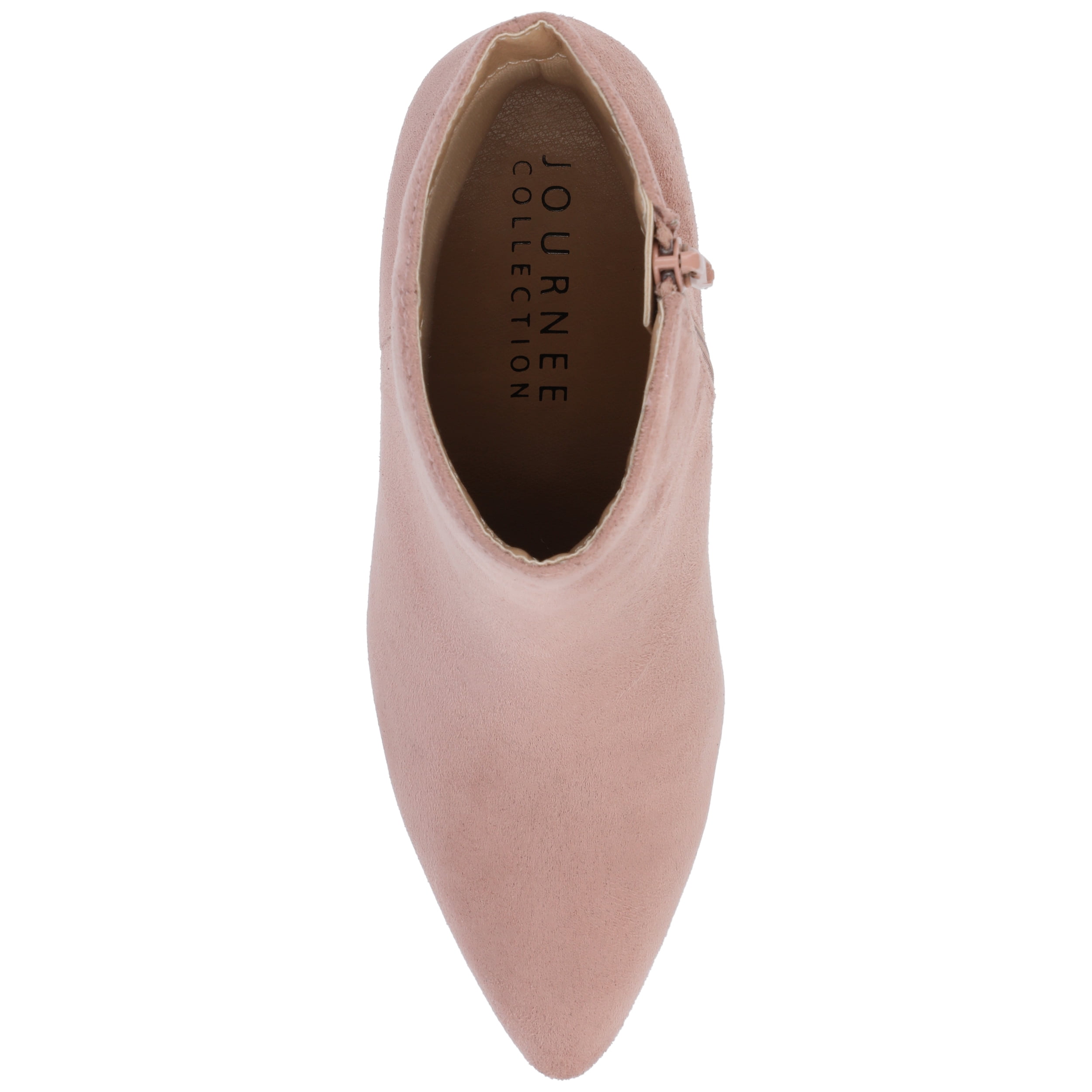 Journee Womens Sorren Covered Block Heel Pointed Toe Booties