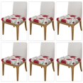 thumbnail image 2 of Disketp Leaves And Anemone Flowers In Red Grey for Square Chair Cushion Covers for Hotel, Bedroom, Office,Machine Washable-Six Piece, 2 of 7