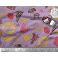 thumbnail image 2 of Soimoi Tissu Poly Georgette Champignon, Raisins & Fraîcheur Imprimés de Tissu au Mètre 52 Pouces de Large, 2 of 3
