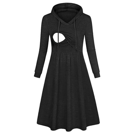 

Tangnade Women Pregnant Maternity Solid Breastfeeding Summer Maternity Dress Maternity dress