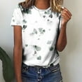 thumbnail image 2 of Dyegold Woman Shirts Vintage Graphic Tee Shirts Floral Printed Short Sleeve Crewneck Blouses Tops Summer Casual Loose Tunics, 2 of 6