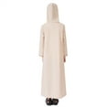 thumbnail image 5 of Mercatoo Girls Muslim Abaya Embroidery Hooded Long Sleeve Islami1 Ramadan Prayer Dress Kids Elegant Full Length Kaftan Robes, 5 of 8