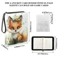 thumbnail image 3 of Game Card Storage Bag Collectible Trading Card Albums The 4-Pocket Card Binder With 50-Page Sleeve Can Hold 400 Game Cards Super Cute Orange Fox, 3 of 6
