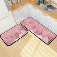 thumbnail image 7 of 2-Piece Kitchen Rugs Set Non-Slip Mats Carpet Floor for Kitchen, Bathroom (19.7"x27.6" & 19.7"x47.2") Christmas Forest with Snowmen, 7 of 7