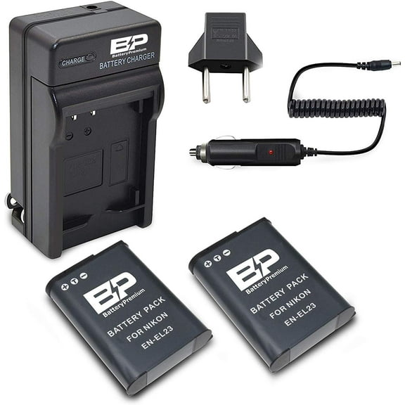BP 2 Pack of EN-EL23 Batteries and 1 - Battery Charger for Nikon Coolpix B700, P900, P600, P610, S810c Digital Camera