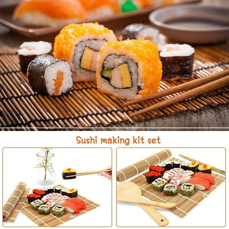 Gerich Sushi Making Kit,Sushi Roller Mat Chopsticks and Rice