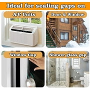 Transparent Window Weather Sealing Tape 2 Inch x 33 FT Weather Stripping Residue-Free Clear Window Insulation Caulk Tape for Shower Glass Gaps and Clear Tape Doors Windows Windproof Tape