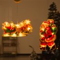 thumbnail image 4 of Luces colgantes de ventana con ventosa navideña de colores, decoración navideña, Papá Noel, muñeco de nieve, lámpara de decoración de ambiente para ventana, 4 of 5