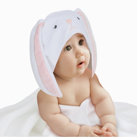 Lambs & Ivy Baby/Infant Luxury Cotton Terry Bunny Hooded Bath Towel