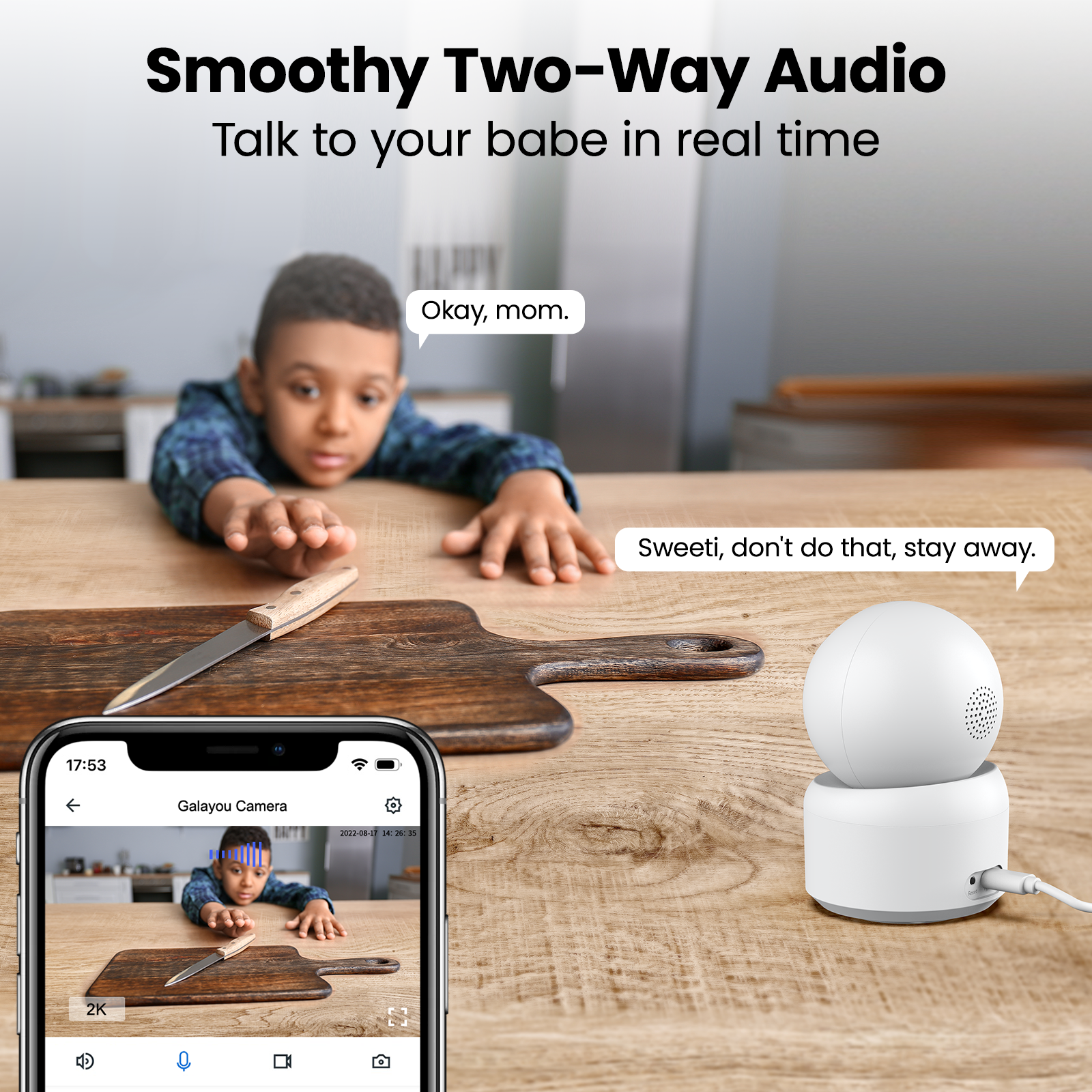 Galayou 2K Indoor Security Camera with 360° Pan-Tilt photo 6