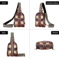 thumbnail image 7 of FORMRS Womens Crossbody Sling Bag Travel Daypack Shoulder Chest Backpack, Star Spangled Squares, 7 of 7