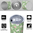 thumbnail image 4 of Pioneer Flower Floral Print Pattern 20oz Skinny Tumbler with Straw & Lid, Double Wall Vacuum Insulated Cup, Leak-Proof, Cup Holder Friendly, Hot 6H Cold 12H, 4 of 6