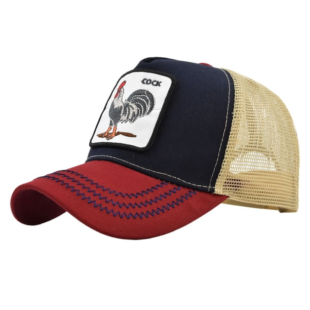 Minnieouse Gorra de sol de tamaño Universal, cómoda de usar, gorras de béisbol de malla de verano, gorras Snap-back de Hip Hop, gorra para Accesorio para el cabello CM520-11 rojo verde
