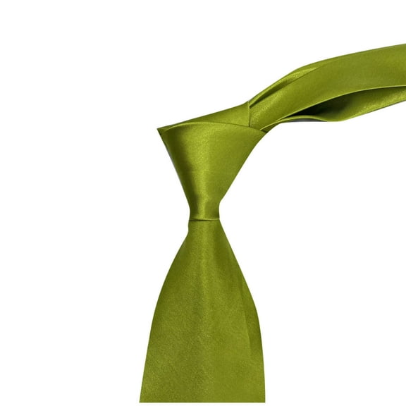 Cmunyle Moss Green Business Necktie For Men - 8Cm Wide Solid Color Polyester Dress Tie For Professional And Formal Occasions - One Size Fits Most - Length 57 Inches