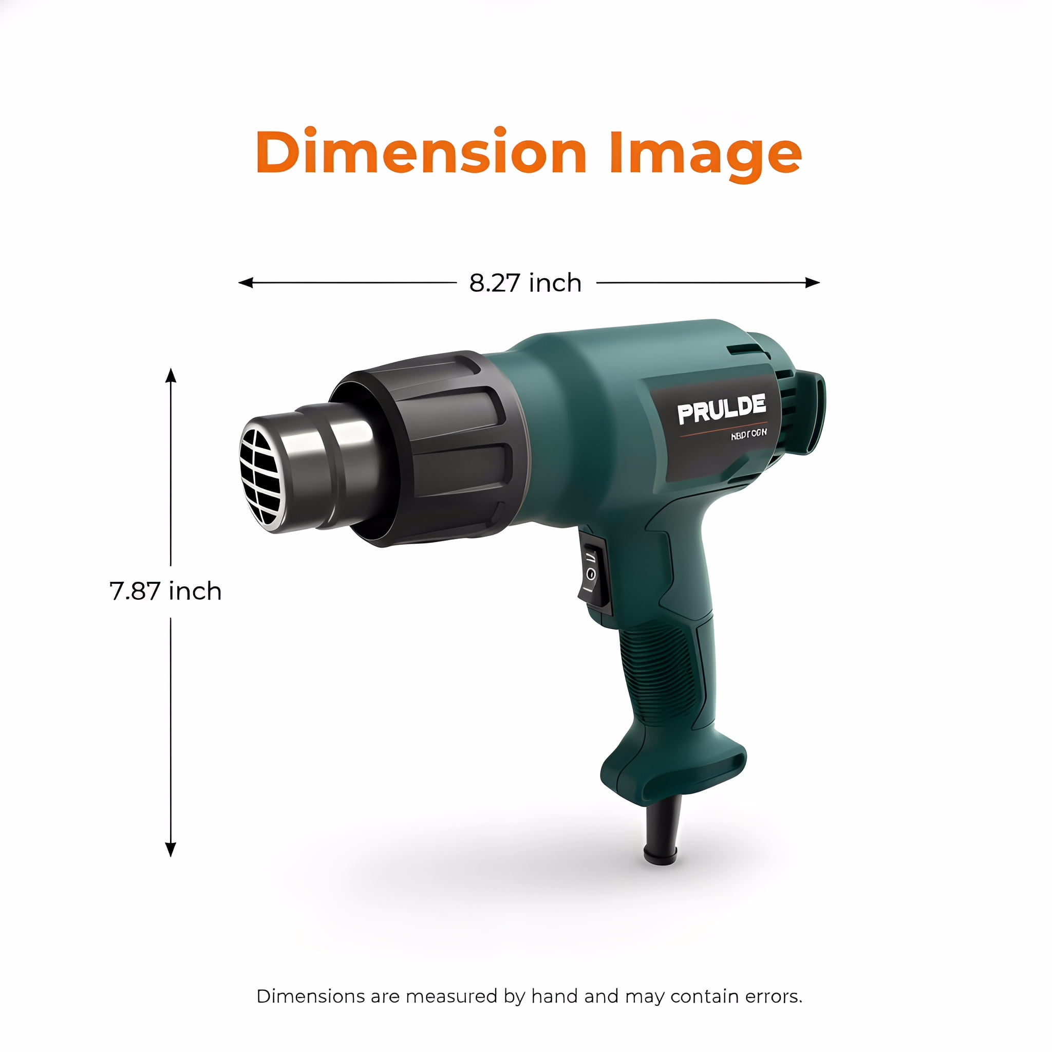 1800W Heat Gun, Fast Heating Hot Air Gun with 750℉&1100℉,Dual-Temperature Control for 2 Speed Settings with 4 Nozzels for Crafts, Vinyl Wrap, Shrink Tubing, Shrinking PVC, Stripping Paint