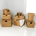 thumbnail image 5 of happimess Traditional Assorted Hand-Woven Hyacinth/Iron Baskets, Natural (Set of 10), BSK1010A-10SET, 5 of 11