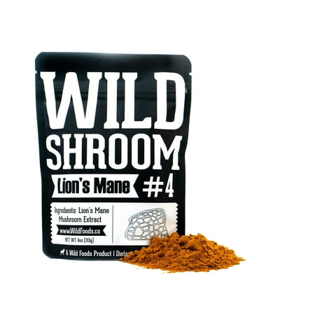 Lion's Mane Mushroom Powder Extract 10:1 4oz | Superfood Powder by Wild