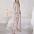 thumbnail image 3 of Fotbe Rose Gold Abstract Spots 1 Conjunto de Pijama de Manga Larga para Mujer con Estampado, Ropa de Dormir de 2 Piezas, Conjunto de Casa Suave y Cómodo con Bolsillos-X-Large, 3 of 7