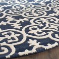 thumbnail image 3 of Safavieh Chatham Dark Blue Contemporary Rug - Round 5', 3 of 5