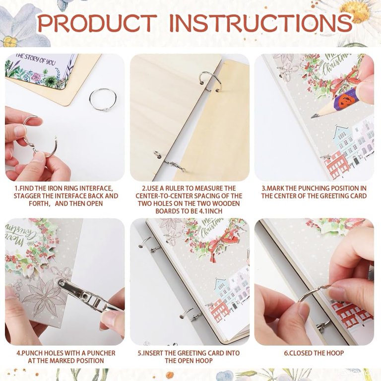 birthday card binder UniKeep Greeting Organizer Kit - 1.5 Inch Enclosed 3 Ring Binder Case with Pockets and Dividers safe pages for ultimate protection 1.5 binder stores up to 280 sheets of standard paper Features exclusive printed content pages Wooden Card Keeper Memory Book
