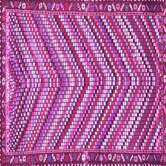 Ahgly Company Indoor Square Southwestern Pink Country Area Rugs, 8' Square