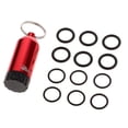 thumbnail image 1 of relayinert Mini Scuba Diving Tank with 12 Chain O and Pick Dive Rings Key Brass Red, 1 of 6