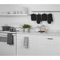 thumbnail image 2 of Mainstays Cotton Kitchen Towel, Dishcloth, Oven Mitt, and Potholder Set, 8 Pieces, Black, 2 of 6