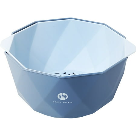 

didaw Double-layer Plastic Drain Basket Vegetables Fruit Rice Strainer Wash Colander