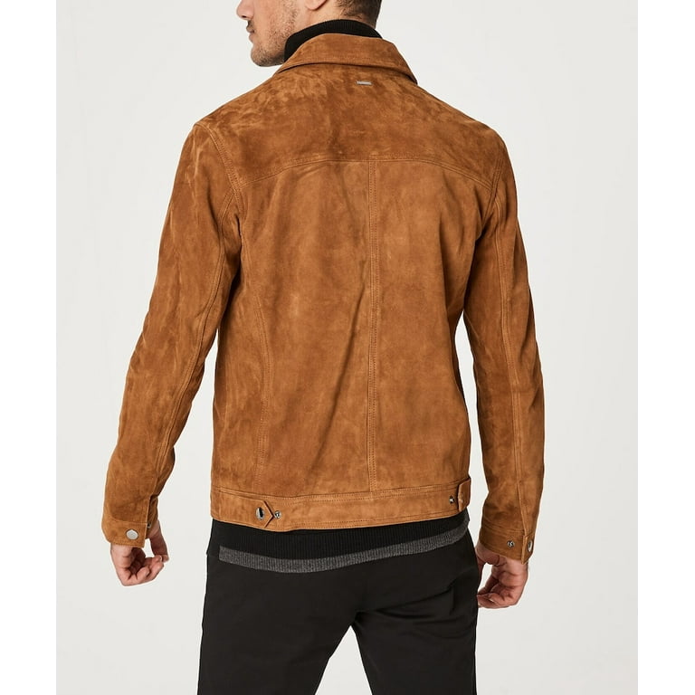 Suede leather shirt / retailer Brown Tan outfit for Men / Men's biker leather jacket / Party Club western stylish wear