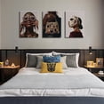 thumbnail image 4 of Black Women Wall Art African American Wall Decor Trendy Girl Poster Print Black Gold Female Room Painting Picture for Bedroom Living Room Unframed, 4 of 6