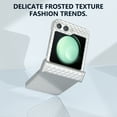 thumbnail image 6 of Designed for Samsung Galaxy Z Flip5 Phone Case, Hinge Protection with Unique Frosted Texture and Wave Pattern, Scratch Resistant Shockproof Phone Case Cover for Samsung Galaxy Z Flip5, Silver, 6 of 6