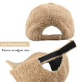 thumbnail image 4 of Gorras de béisbol de lana de cordero Gorra de hip-hop de polar de peluche de invierno cálido para hombres y mujeres Los viajes al aire libre son cómodos y cálidos, 4 of 5