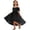 Black, variant on Wdgfv Girls Cold Shoulder Dress A-line Asymmetrical Chiffon Junior Bridesmaid Birthday Party Dress Hot Pink 4-5 Years
