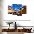 thumbnail image 3 of Elephant Stock Sunset In Secret Beach Wall Art - Horizontal Multi Panel Canvas - Hallway Wall Decor - Beach Multi Panel - Green And Yellow Decor - 36" x 22", 3 of 8