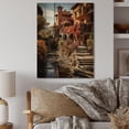 thumbnail image 2 of Designart "Fauvism in a Spanish Hacienda II" Cityscapes Print on Natural Pine Wood, 2 of 5