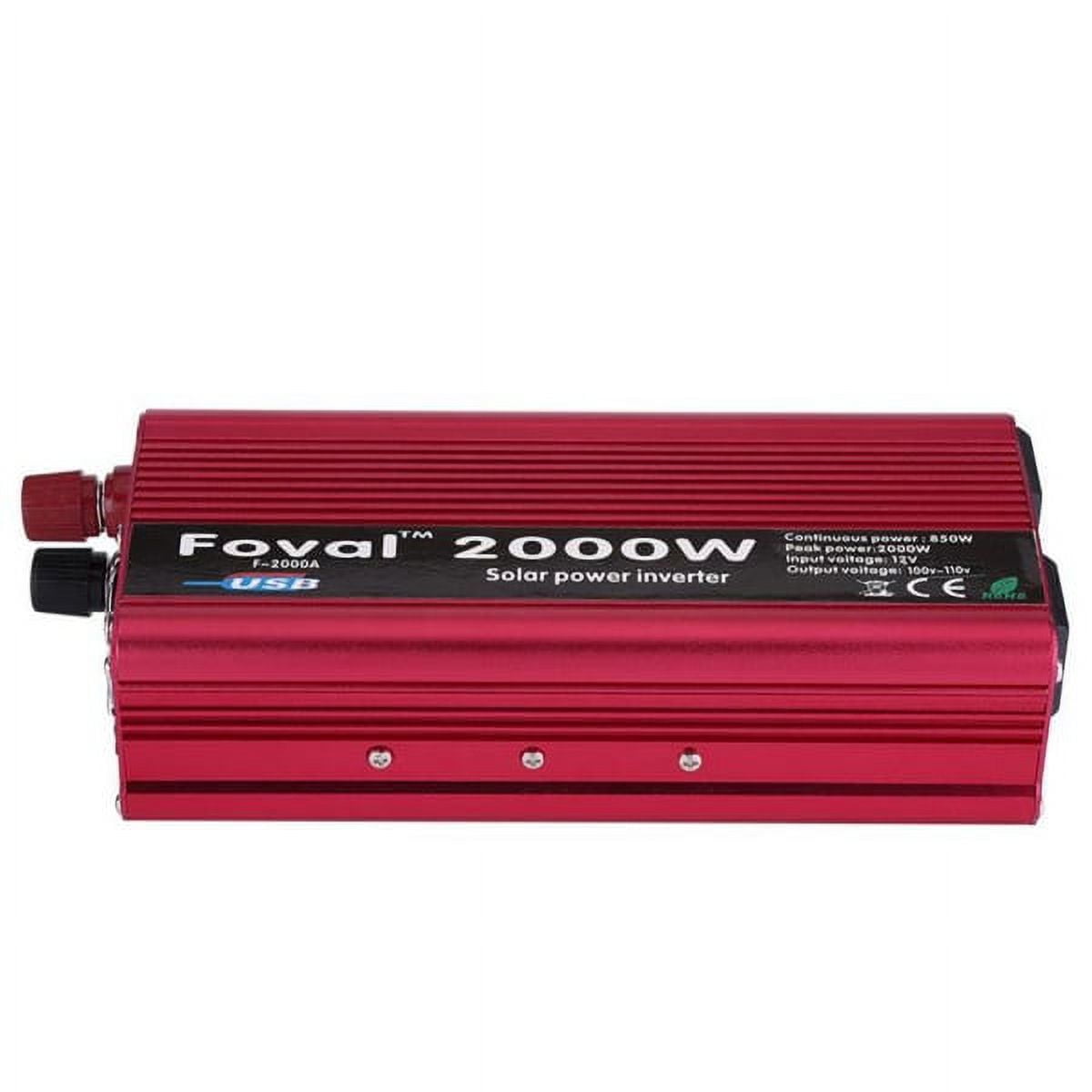 Jadeshay 1500W Car Power Inverters 12v DC to 110v AC Converter with Dual AC Outlet, 12 Volt Car Cigarette Lighter Battery Inverter for Outdoor ,Home,Camping, RV,Truck,Car,Red
