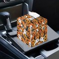 thumbnail image 6 of Yuyamidu Halloween PU Leather Tissue Box Cover Square Tissue Box Holder with Bottom Belt Foldable Facial Paper Organizer Dispenser for Living Room Bedroom Bathroom Gift for Holiday, 6 of 8