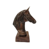Antique Metal Horse Head Statue for Home Decor Elegant Horse Statue Unique Figurine Horse Head Statue A Excellent Item for Decorations by INDIAART12 (Antique Copper)
