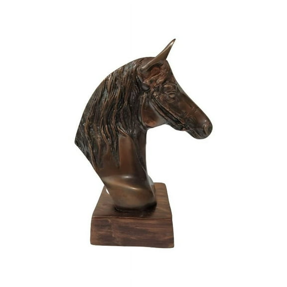 Antique Metal Horse Head Statue for Home Decor Elegant Horse Statue Unique Figurine Horse Head Statue A Excellent Item for Decorations by INDIAART12 (Antique Copper)
