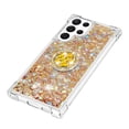 thumbnail image 4 of Funda para Samsung Galaxy S23 Ultra 5G con Brillo Líquido Flotante, Purpurina, Parachoques y Anillo Giratorio Soporte, 4 of 5