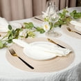 thumbnail image 5 of Mrehloy 15”  Round  Placemats Set of 6, Woven Cotton ,Heat Resistant Washable ,Easy to Clean  Farmhouse   Table Mats for Kitchen Dining , Beige, 5 of 9
