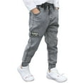 thumbnail image 2 of Kids Boys Jeans Child Cuffed Denim Pants Spring Fall Casual Elastic-Waisted Trousers, 2 of 9