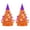 Orange, variant on Mr. Halloween Set of 2 5.4-Inch Ceramic Witch Halloween Trees, Orange