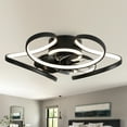 thumbnail image 3 of 22inch Low Profile Ceiling Fan with 6- Speed, Reversible Flush Mount Ceiling Fan with Dimmable Light APP and Remote Control, 3 of 11