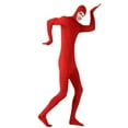 thumbnail image 5 of Wyobmus Men's And Women's Face Open Zentai Bodysuit Stretch Polyester Spandex Full Body Suit D-Red, 5 of 9