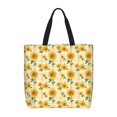 thumbnail image 1 of Easygdp Yellow White Plaid Sunflower Bolsa Tote para Mujer, Bolso de Hombro para Trabajo, Playa, Viajes, Compras y Supermercado, 1 of 7