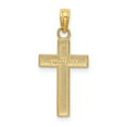 thumbnail image 4 of FB Jewels 14K Yellow Gold Block Style Beaded Edge Cross High Polish Pendant, 4 of 4