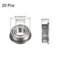 thumbnail image 2 of F686ZZ Flanged Ball Bearing, 6x13x5mm Chrome Steel Double Shielded ABEC1 Flange Bearings,20 Pack, 2 of 5